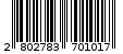 Γραμμωτός κωδικός 2802783701017