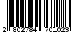 Γραμμωτός κωδικός 2802784701023