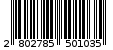Γραμμωτός κωδικός 2802785501035
