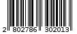 Γραμμωτός κωδικός 2802786302013