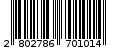 Γραμμωτός κωδικός 2802786701014
