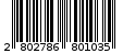Γραμμωτός κωδικός 2802786801035