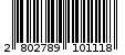 Γραμμωτός κωδικός 2802789101118