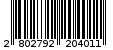 Γραμμωτός κωδικός 2802792204011