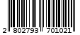 Γραμμωτός κωδικός 2802793701021