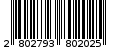 Γραμμωτός κωδικός 2802793802025