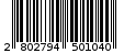 Γραμμωτός κωδικός 2802794501040