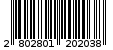 Γραμμωτός κωδικός 2802801202038