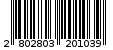 Γραμμωτός κωδικός 2802803201039