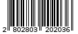 Γραμμωτός κωδικός 2802803202036