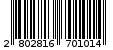 Γραμμωτός κωδικός 2802816701014