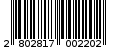 Γραμμωτός κωδικός 2802817002202