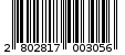 Γραμμωτός κωδικός 2802817003056