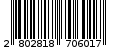 Γραμμωτός κωδικός 2802818706017