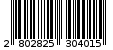 Γραμμωτός κωδικός 2802825304015