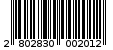 Γραμμωτός κωδικός 2802830002012
