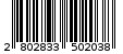 Γραμμωτός κωδικός 2802833502038