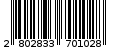 Γραμμωτός κωδικός 2802833701028