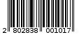 Γραμμωτός κωδικός 2802838001017