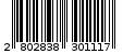 Γραμμωτός κωδικός 2802838301117