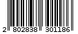 Γραμμωτός κωδικός 2802838301186