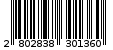 Γραμμωτός κωδικός 2802838301360