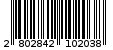 Γραμμωτός κωδικός 2802842102038