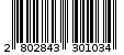 Γραμμωτός κωδικός 2802843301034