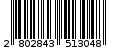 Γραμμωτός κωδικός 2802843513048