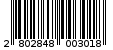Γραμμωτός κωδικός 2802848003018