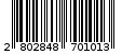Γραμμωτός κωδικός 2802848701013