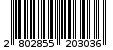 Γραμμωτός κωδικός 2802855203036