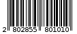 Γραμμωτός κωδικός 2802855801010