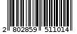 Γραμμωτός κωδικός 2802859511014