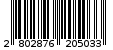 Γραμμωτός κωδικός 2802876205033