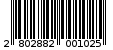Γραμμωτός κωδικός 2802882001025