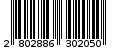 Γραμμωτός κωδικός 2802886302050