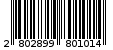 Γραμμωτός κωδικός 2802899801014