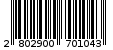 Γραμμωτός κωδικός 2802900701043