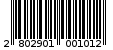 Γραμμωτός κωδικός 2802901001012