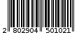 Γραμμωτός κωδικός 2802904501021
