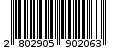Γραμμωτός κωδικός 2802905902063