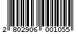 Γραμμωτός κωδικός 2802906001055