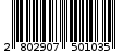 Γραμμωτός κωδικός 2802907501035