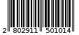 Γραμμωτός κωδικός 2802911501014