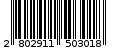 Γραμμωτός κωδικός 2802911503018