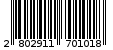 Γραμμωτός κωδικός 2802911701018