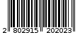 Γραμμωτός κωδικός 2802915202023