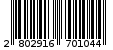 Γραμμωτός κωδικός 2802916701044