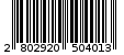 Γραμμωτός κωδικός 2802920504013